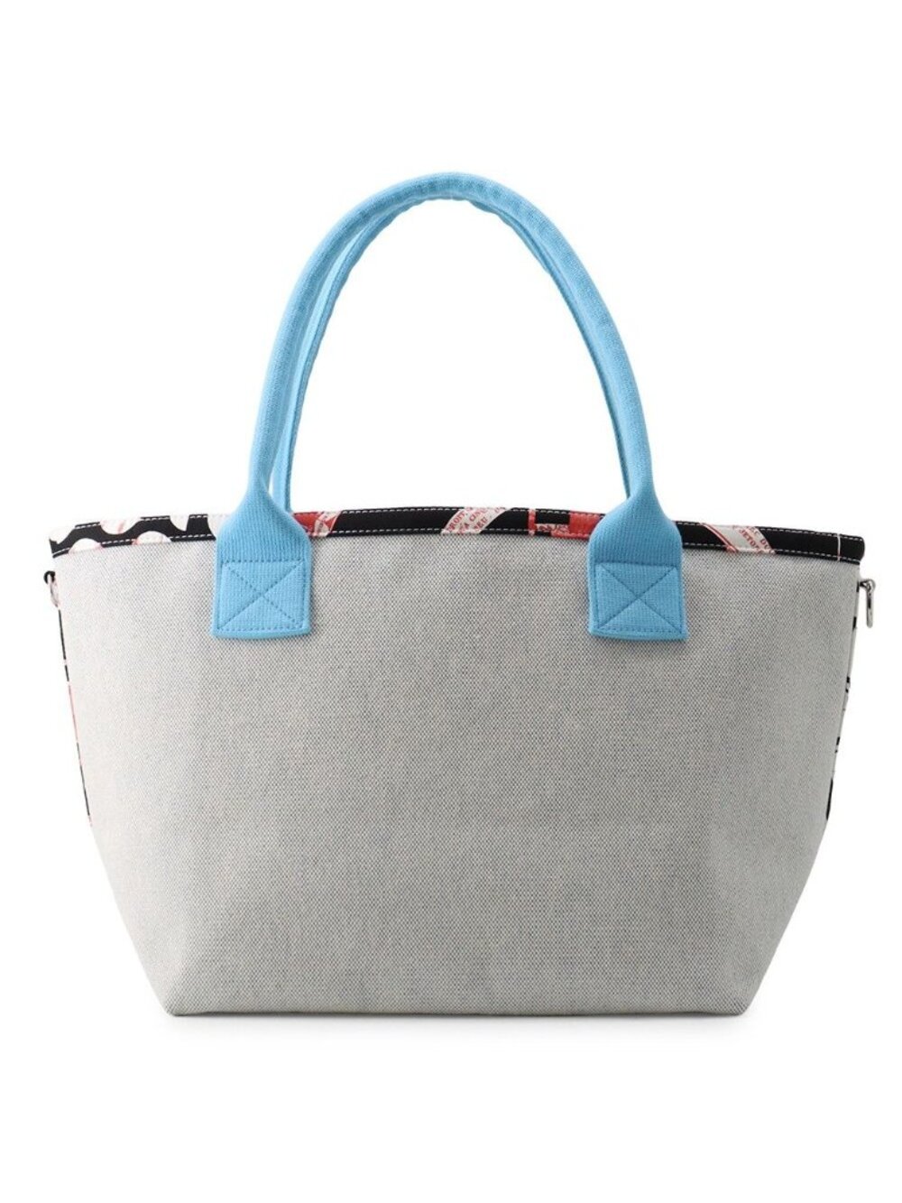 Hermes Tote Bag Petit H So Cabas Light Blue Multicolor Silver Toilego Elan